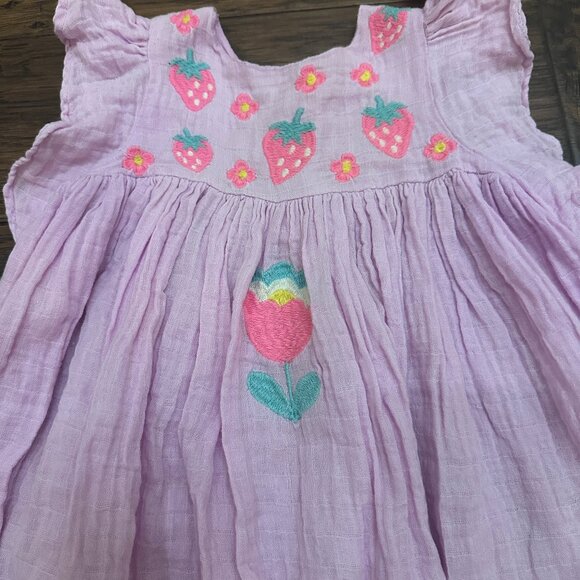 Everbloom Embroidered Strawberry Dress - Picture 2 of 4